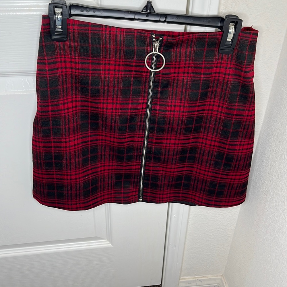 Mini plaid skirt